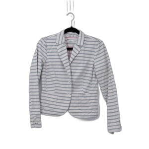 VTG Esprit Y2K 1990s Striped 100% Cotton Blazer XS Women Preppy Classic